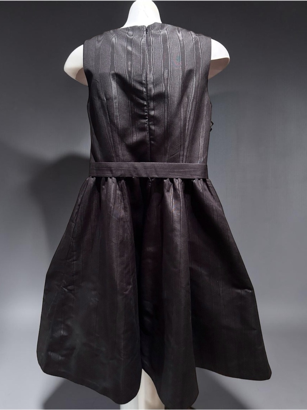 Classic Black “taffeta look”’Sleeveless A-Line Dress - Picture 2 of 8